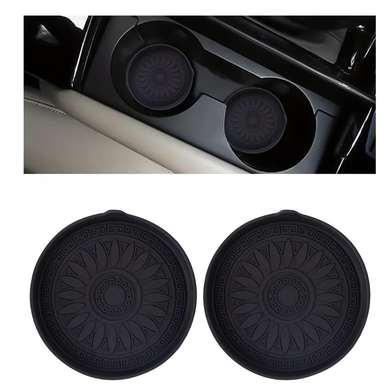 

2Pcs Universal Car Cup Mat Anti-slip Insulation Dust-proof Cup Holder Pad Car Interior Accessories
