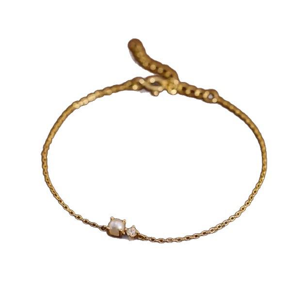 S925 Sterling Silver Pearl Bracelet - Simple Retro Style, Versatile and Elegant for Women