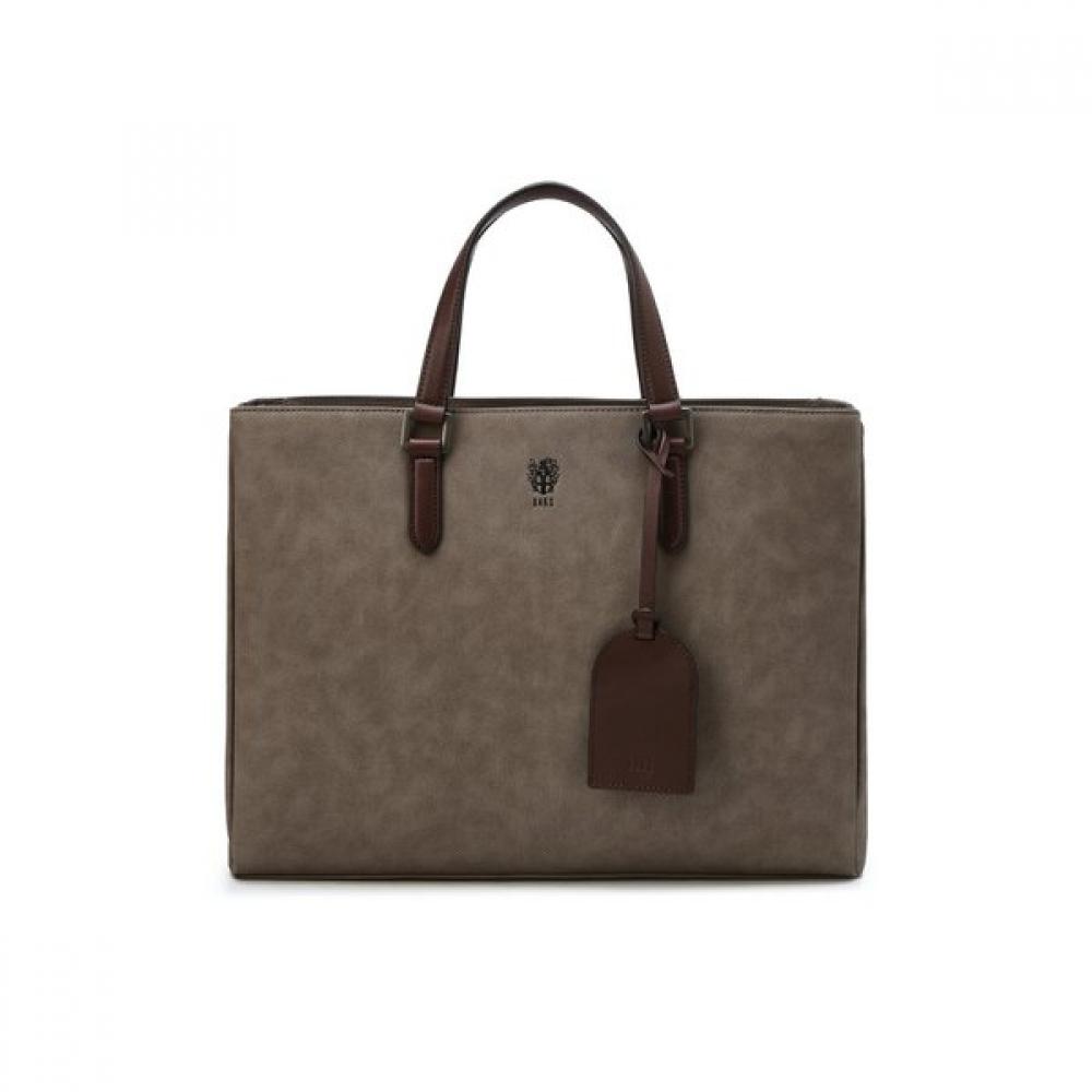 Daks Beige Two Tone Canvas Document Bag Dbba3e083i3