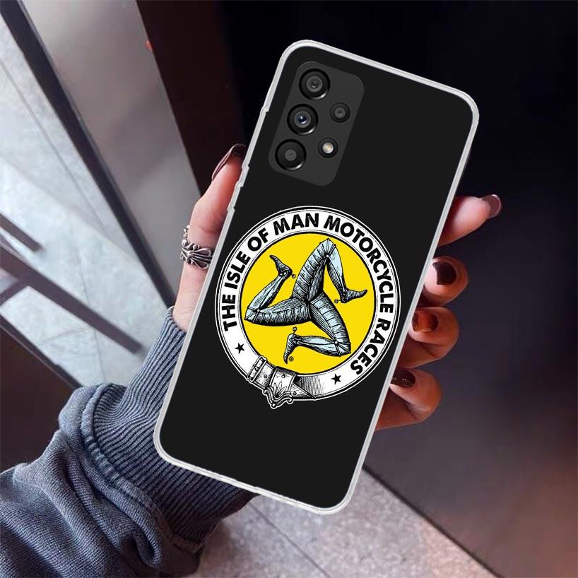 Isle of Man Coat of Arms Phone Case For Samsung Galaxy A12 A52S A42 A32 A22 A51 A50 Note 20 Ultra 10 S10 Plus A71 A70 A31 A30 A1