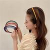3Pcs Fashion Wave Headbands for Women Solid Color Toothed Non-slip Hair Bands Girl Face Wash Sports Hairbands Hair Accessories