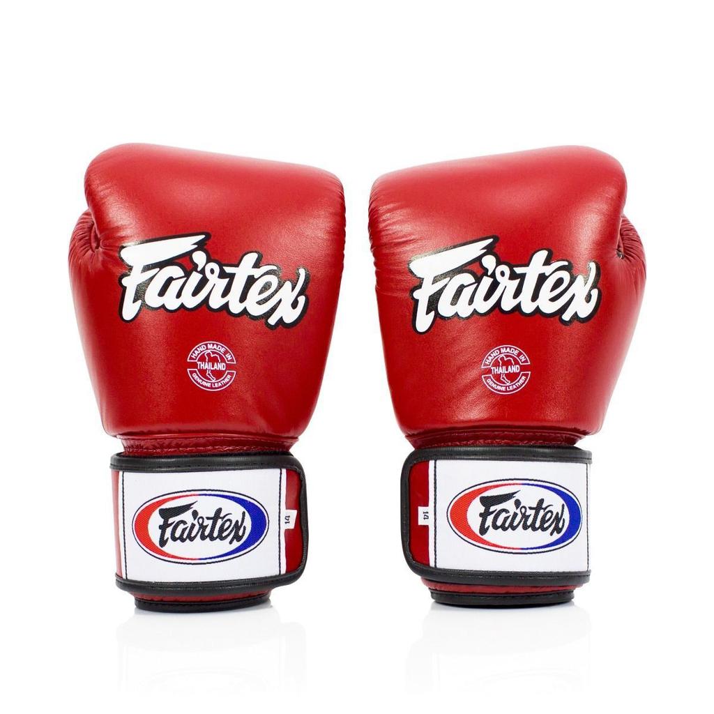 Fairtex Genuine Leather Boxing Gloves BGV1 Breathable Red 16oz