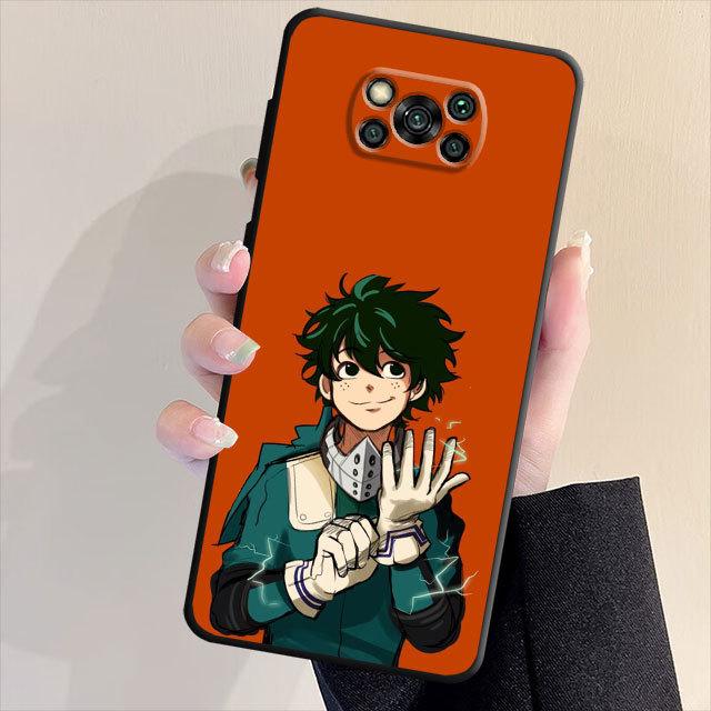 Shockproof Back Black Soft Phone Case For Samsung Galaxy S22 S23 S21 S20 Note 20 Ultra 10 Plus 8 9 My Hero Academia Cover