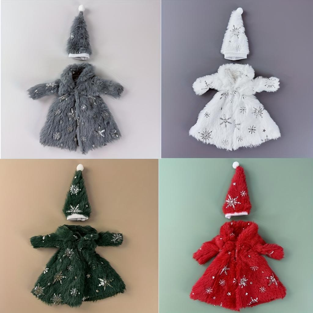 2pcs/4pcs 30cm Doll Clothes Fashionable Multi-Style Christmas Outfit for 1/6 Dolls with Dress, Top, Hat, and Formal Attire