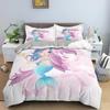 Mermaid Bedding Set For Girls Cute Cartoon Duvet Cover Comforter Covers Children Bedroom Double Queen Size Home Textile 2/3 PCS