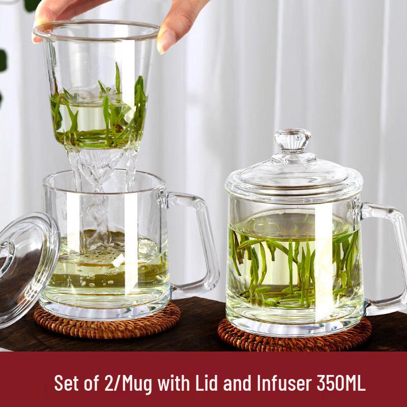 ZISIZ Heat-Resistant Glass Cup with Handle