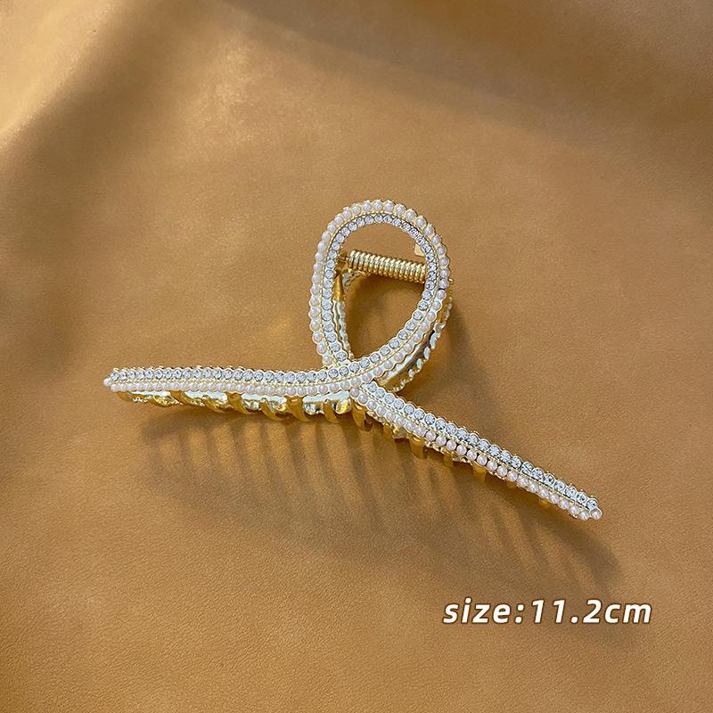 

Золотая шпилька для волос со стразами и жемчугом для женщин