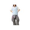 Li Ning Sports Trend Series Moisture Wicking Loose Short Sleeve T-Shirt Women Tops Light-Sky-Blue Cream AHSV194-3