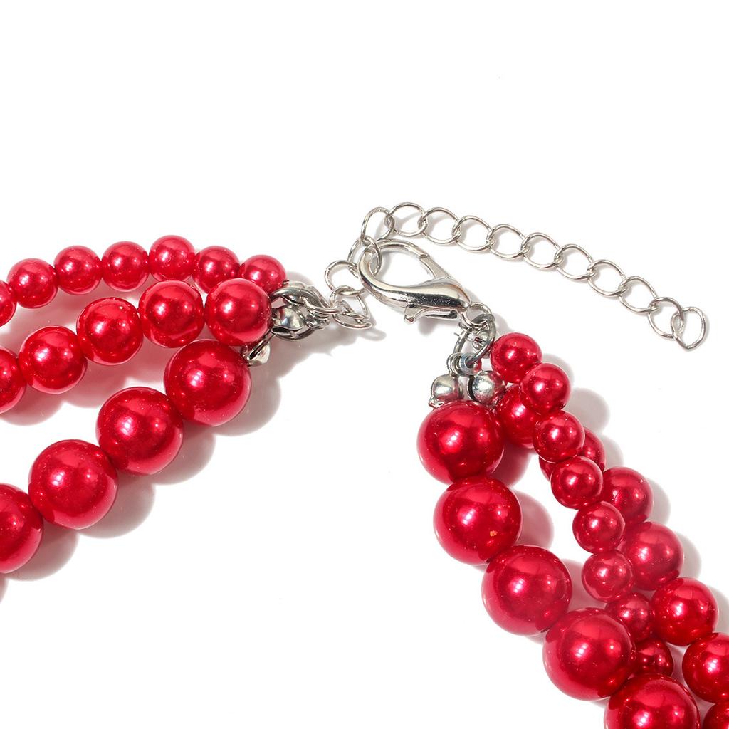 European and American sources of imitation pearl beaded jewelry, necklace simple atmosphere collarbone chain 8040