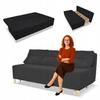 Sofa KIMO Sleeping Function Container Family Furniture Anafi Black Corduroy