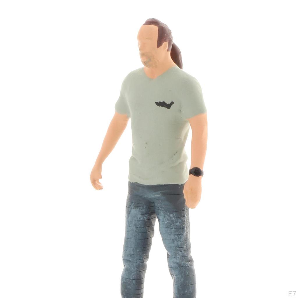 1/64 Diorama Cool People Man Train Buliding for Siku Home Decoration Accessories Supplies