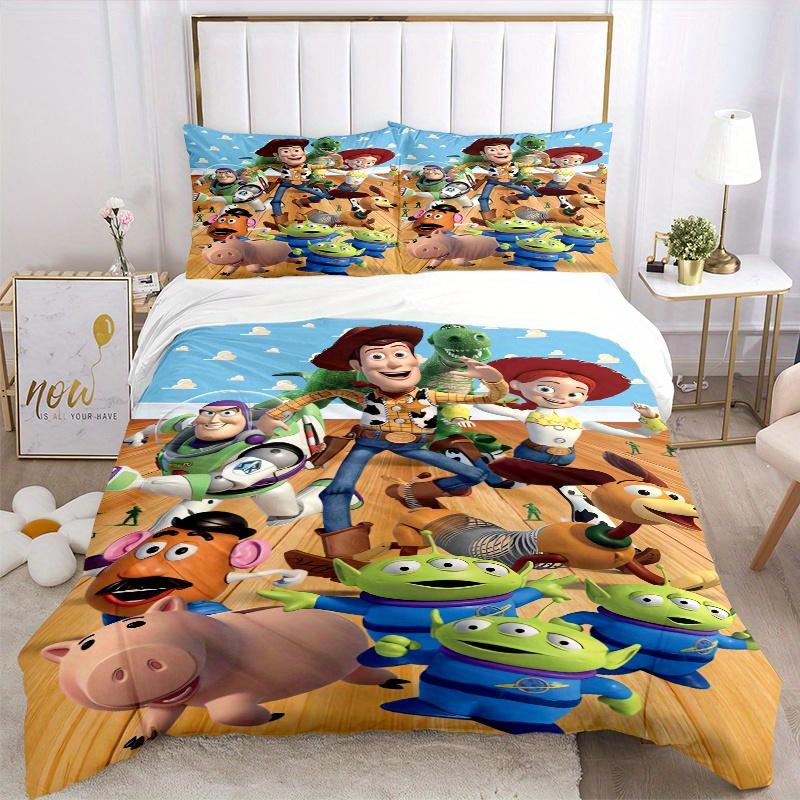 3pcs Toy Story Woody & Friends Pattern Bedding Three-Piece Set (1 Cover + 2 Pillowcases, No Fillings) D089