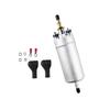 External High-Pressure Fuel Pump 12V, Aluminum Alloy, Silver, 0580464075, 21CM Length, 52MM Diameter, 8MM Inlet/Outlet, 5BAR,