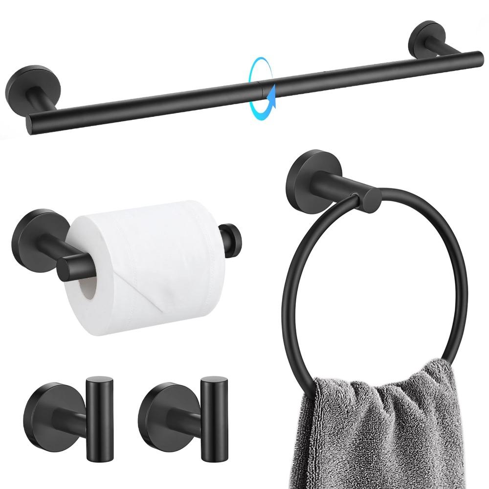 Rustproof Bath Towel Holder 5 Pieces Towel Bar Set Premium Quality Bathroom Hardware Set  Hotel