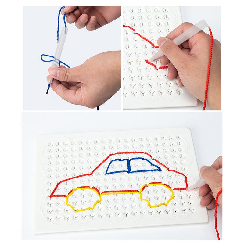 Threadboard Kids | Thread Board For Kids | Interactive Threading Board | Calm Down Threading Boards | Threading Sensory Board