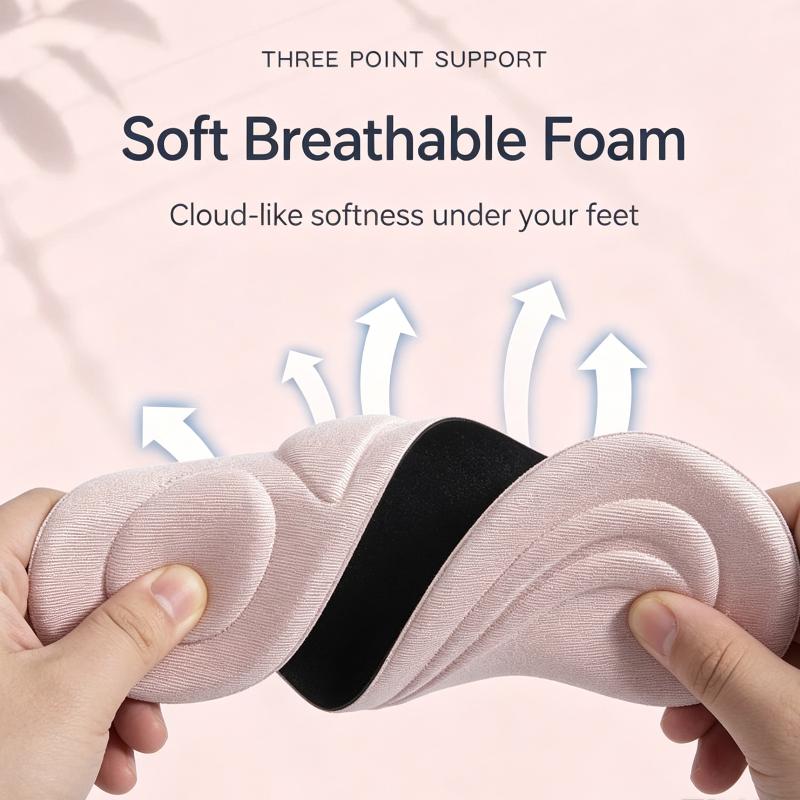 4D Memory Foam Orthopedic Insoles Foot Care Arch Support Pads for Women Men Flat Feet Daily Walking Standing Jobs