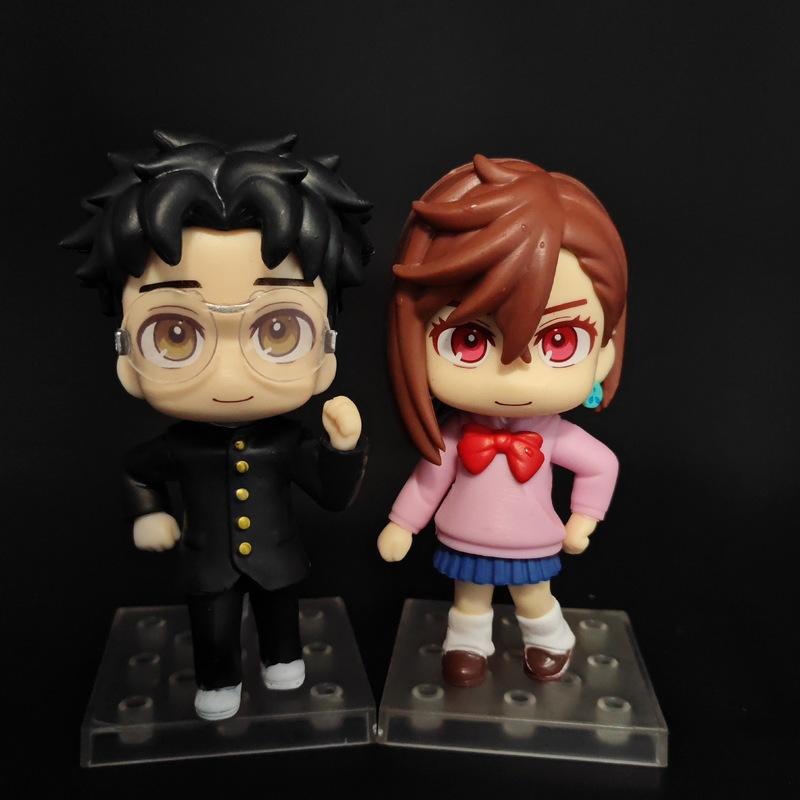 Cartoon Q Version Dandadan Okarun Momo Ayase Series Desktop Model Ornament Toys Window Display Collectible Periphery Fun Gifts