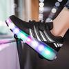 Kid's Rechargeable Roller Skates Double Roller Skates Men/Women LED Lighting Shoes Sneakers Kids Glowing Sneakers