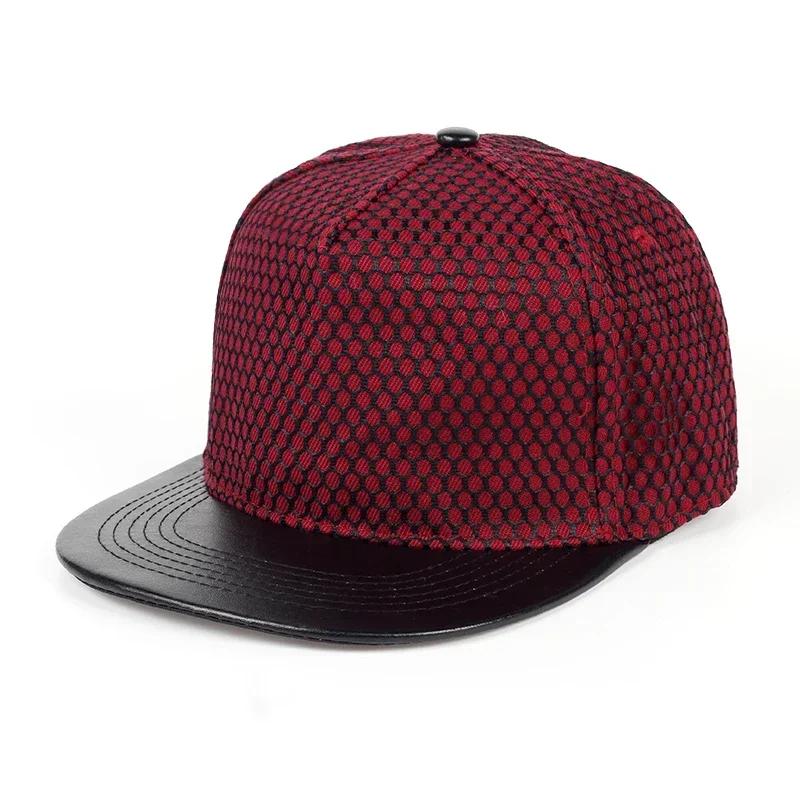 Mode Leuchtplatine Netzmütze Hip-Hop Hüte Street Style Männer Und Frauen Schirmmütze Mode Hip-Hop Baseballkappen Gorras black
