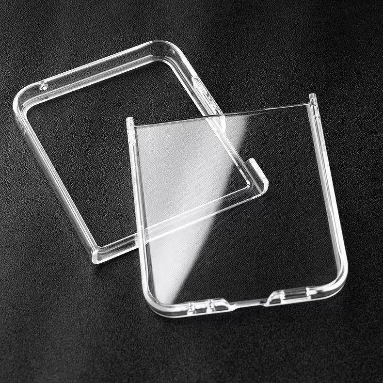 Samsung Z Flip 5 Ultra-Thin Transparent Protective Case with Full Coverage and Large Window