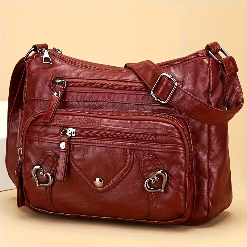 Mehrere Taschen Weiches Leder Umhängetasche Luxus Geldbörsen Handtaschen Damen Tasche Designer Schulter Messenger Bags für Damen