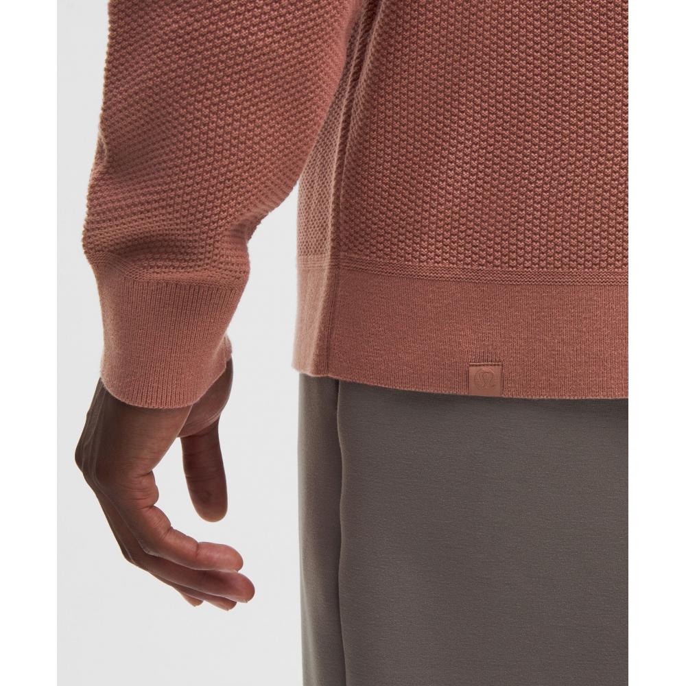 Lululemon TextuRed Knit Crewneck Sweater Red Clay