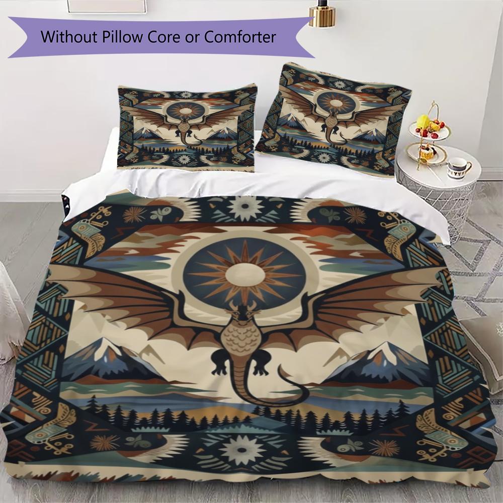 

Tribalism Animal Pattern Bedding uilt Set uilt Cover Pillowcase Home Decoration Birthday Gift (1 * duvet cover + 2 * pillowcase without core)74 135x200cm