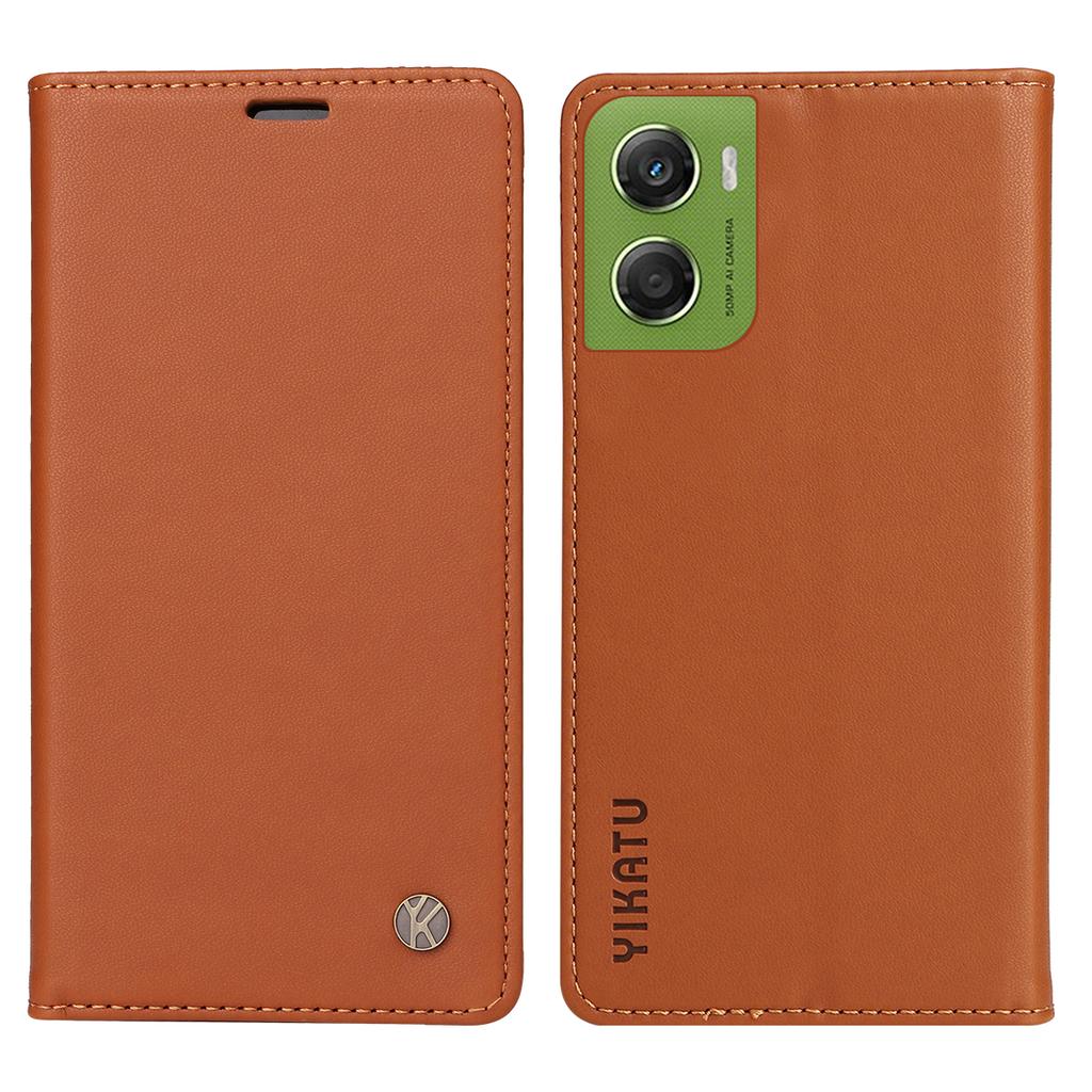 For Motorola Moto G06 4G Phone Cases YIKATU Magnetic Closure PU Leather Mobile Cover