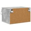 Wall Mounted Nightstand with LED Lights Concrete Grey