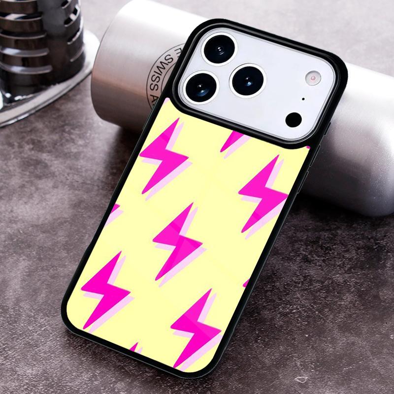 Lightning Polka Dots Star Cute Phone Case for iPhone 17 16 15 Pro Max Air 14 13 12 11 Plus Shockproof Capa Cover