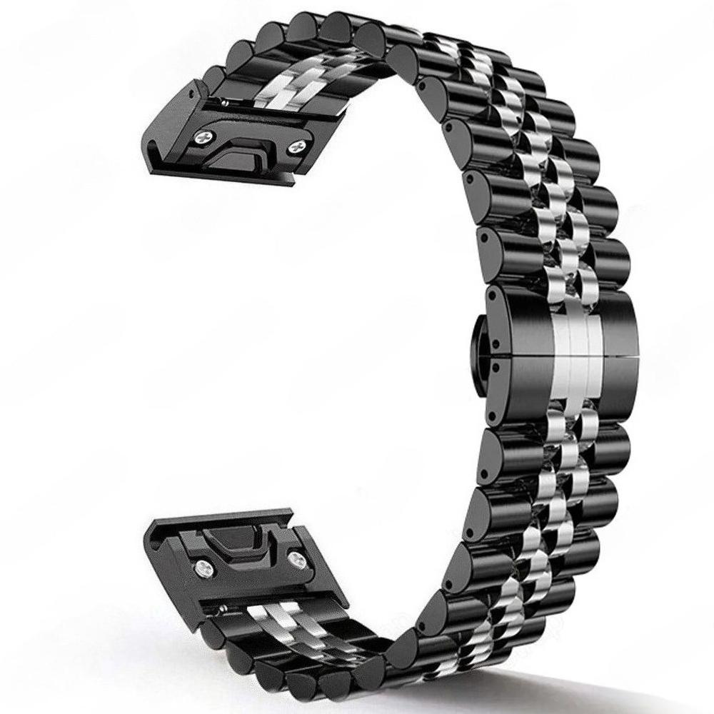 22mm 26mm Stainless Steel Watch Band for Garmin Tactix 7 Pro, Fenix 7X, 6X, 7, 5, 6 Pro, 5X, 3HR - Metal Bracelet Accessory