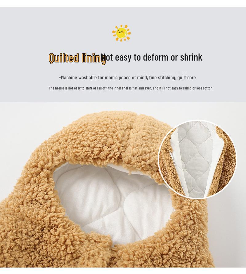 Thick Fleece Starfish Swaddle for Newborns - Anti-Startle Outdoor Sleeping Bag