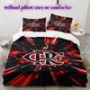 Flamengo Football Soccer Pattern Bedding,Quilt Set Quilt Cover Pillowcase Home Birthday Gift (1*duvet Cover+2*pillowcase,without Core)