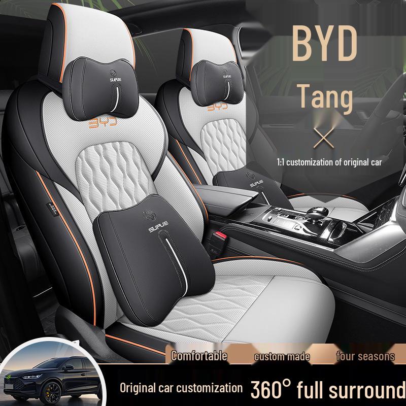 BYD Tang Full Leather Car Seat Cushion: Fits 5, 6, 7-Seater Models