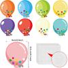 Zonon 45 Pieces Colorful Balloons Cut-Outs Accent Paper Cutout Bulletin Board Classroom Decoration Balloon Name Tag Label for Teacher Back To School