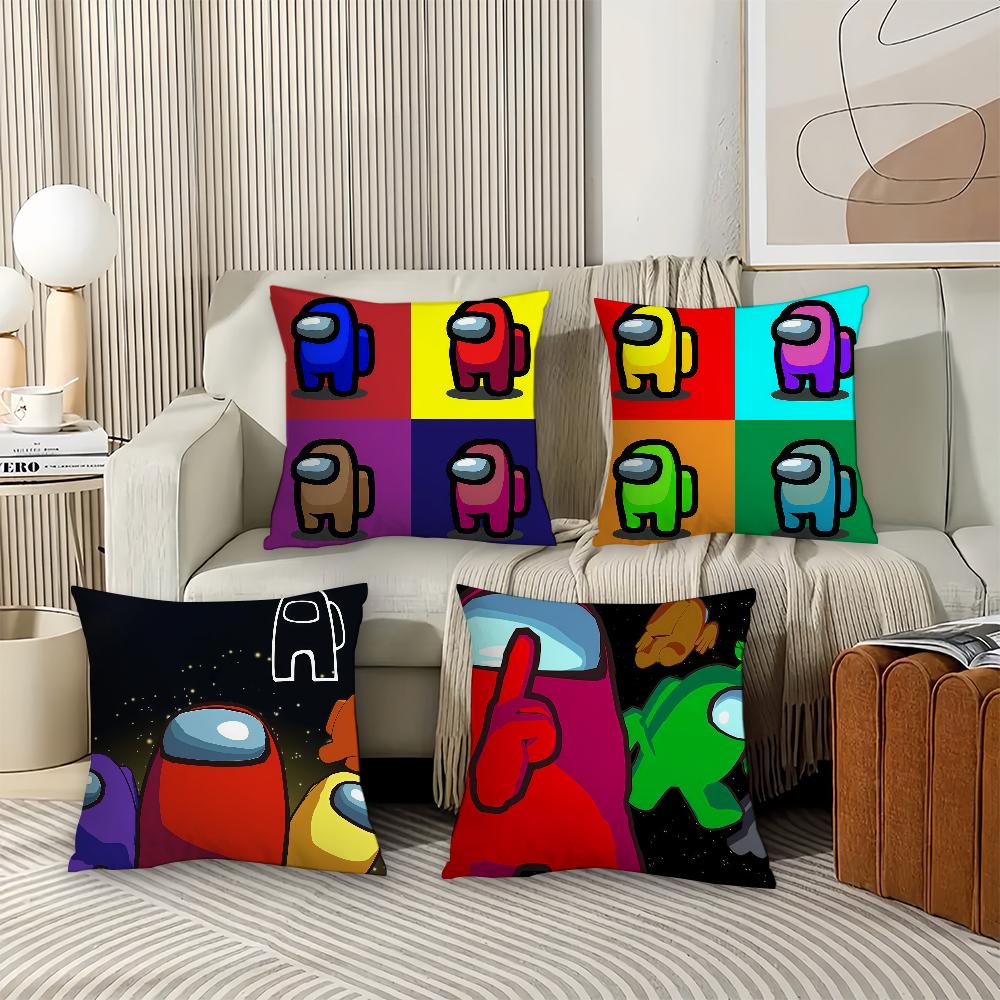 Panika Chen Unisex Party Video Games A-Among U-Us Pillow Case Office Cushions Suitable For Sofa Car Bedroom Decorative Cushion Cover
