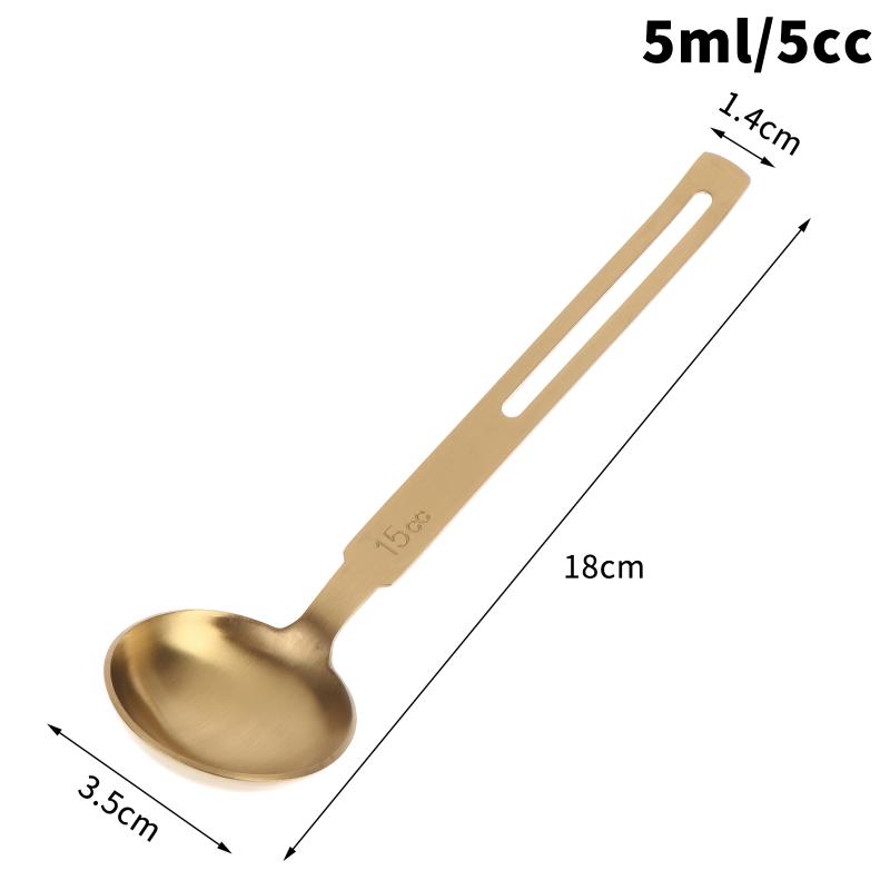 304 Stainless Steel Coffee Scoops Rounded Head 5/15Ml Measuring Spoons For Coffee Beans Salt Liquid Ingredients