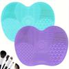 Tampone in Silicone a Forma di Mela per Pulizia Pennelli Trucco - Strumento per Pulizia Spugnette con Ventosa - Detergente Quotidiano per Pennelli Trucco Facile da Pulire