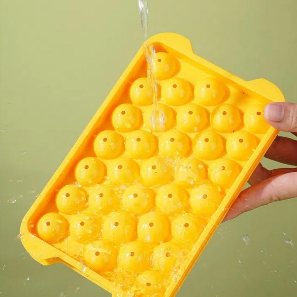 Round Ice Cube Tray Silicone Whiskey Sphere Mold Creative Ice Grid Mold  Hockey Ball Maker