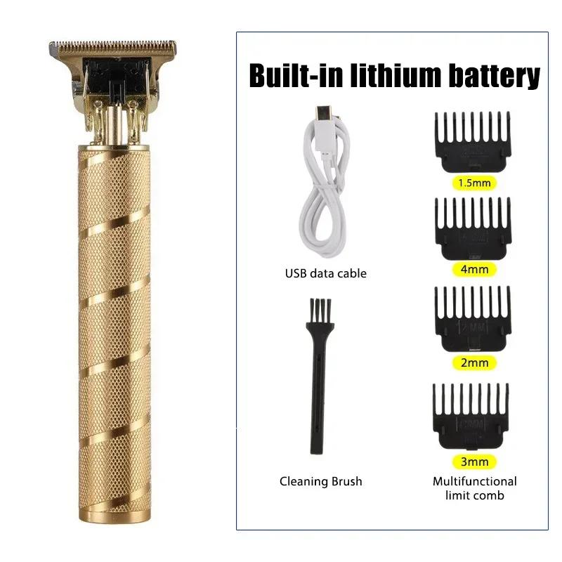 Hot Sale Vintage T9 Electric Cordless Hair Cutting Machine Professional Hair Barber Trimmer For Men Clipper Shaver Beard Lighter