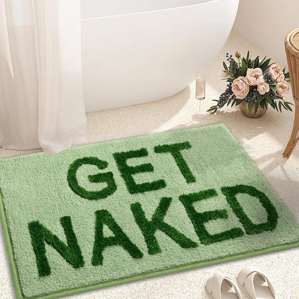 "Creative Imitation Cashmere Absorbent Floor Mats for Bathroom & Entrance - Easy Care"