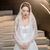 Spanish Style Lace Veil Elegant Head Covering Vintage Bride Mantilla  Headdress
