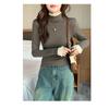 Lace Patchwork Half High Neck Base Sweater for Women, Autumn and Winter Thread Slim Fit Sweater, Lace Knit Sweater, Inner Top