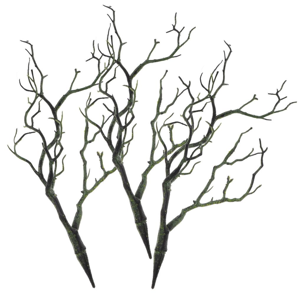 3Pcs Elegant Plastic Artificial Branches Lifelike Fake Tree Branches for Vase Decoration Wedding Celebration Festive Styling
