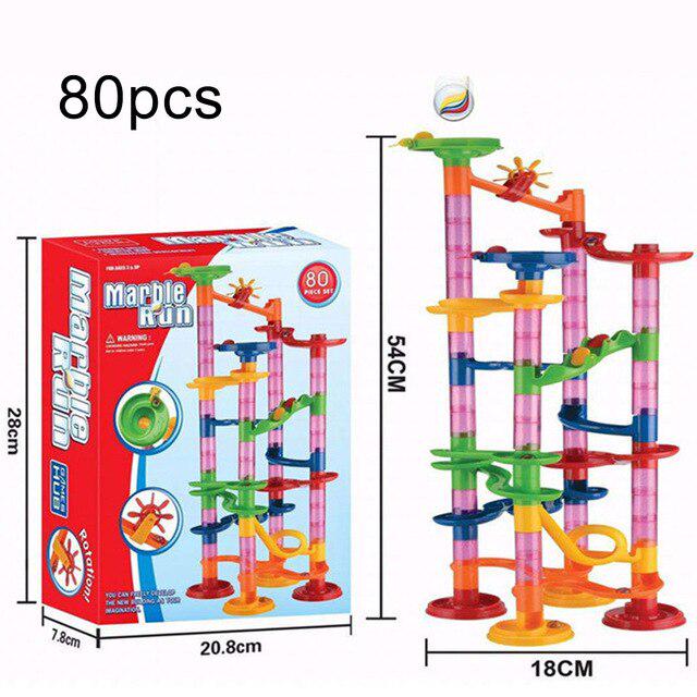 DIY Track Building Pipe Blocks For Children Ball Circuit Marble Race Run Maze Balls Educational Toys Gift For Children
