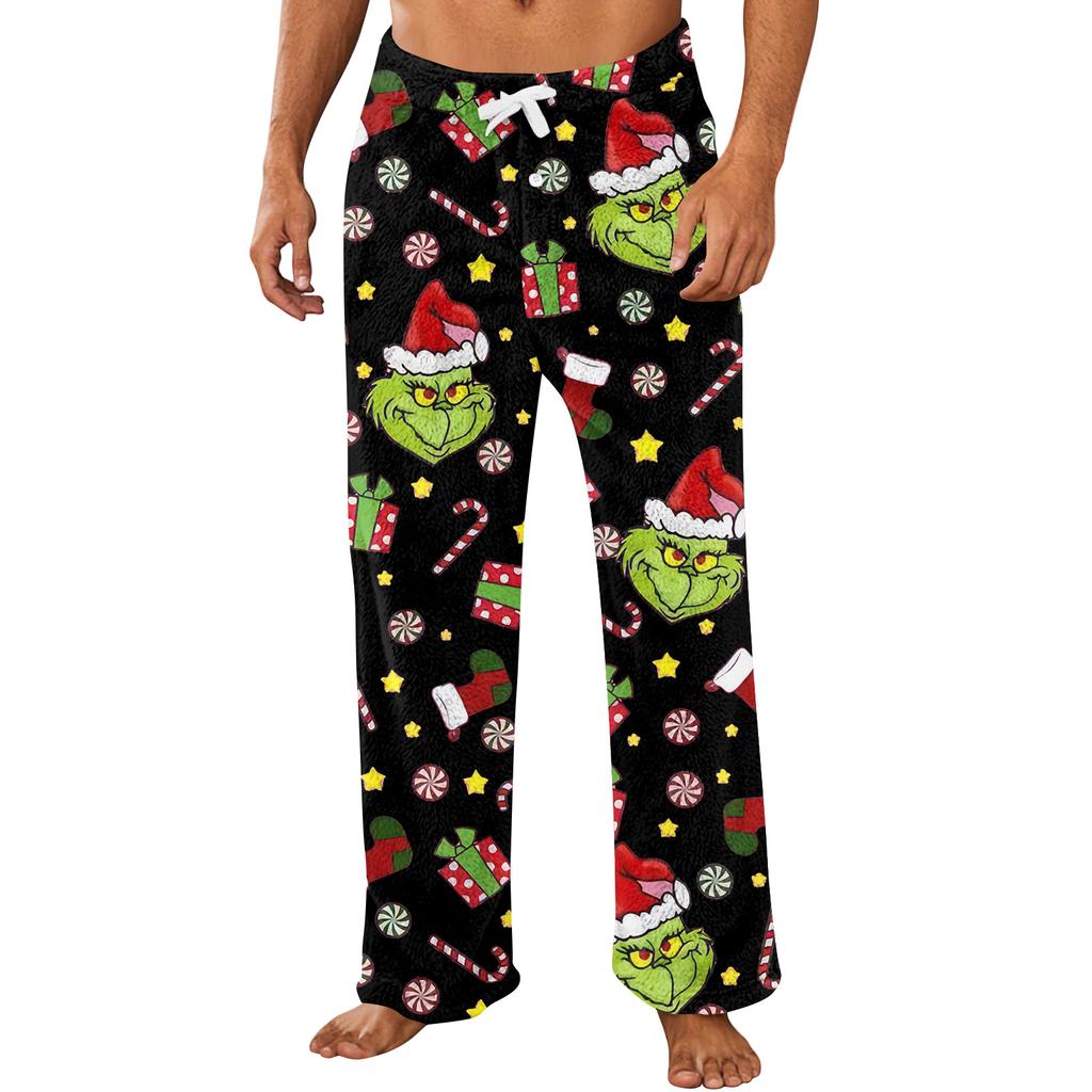 Herren Allover bedruckte Homewear-Hose Schlaf-Pyjamahose Lange Hose Pyjamahose