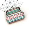 Retro Ethnic Print Women's Clasp Coin Purse - Little Girl Handheld Wallet