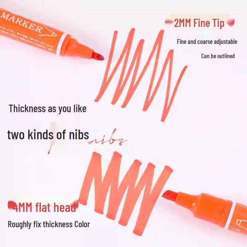 Snell 40-Color Double-Ended Oil-Based Marker Set for Children's Art and Professional Painting