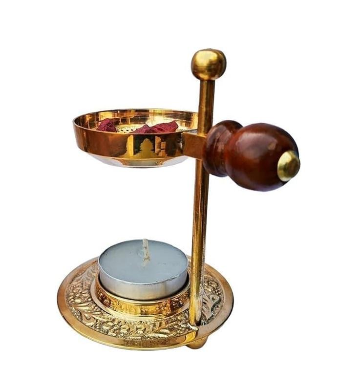 

TreegoArt Golden Incense Resin Burner Dhoop Dhuni Burner Incense Holder Incense Censor for Home Décor - Pack Of 1 (4 inch Height) 4 Inches Height золотистый