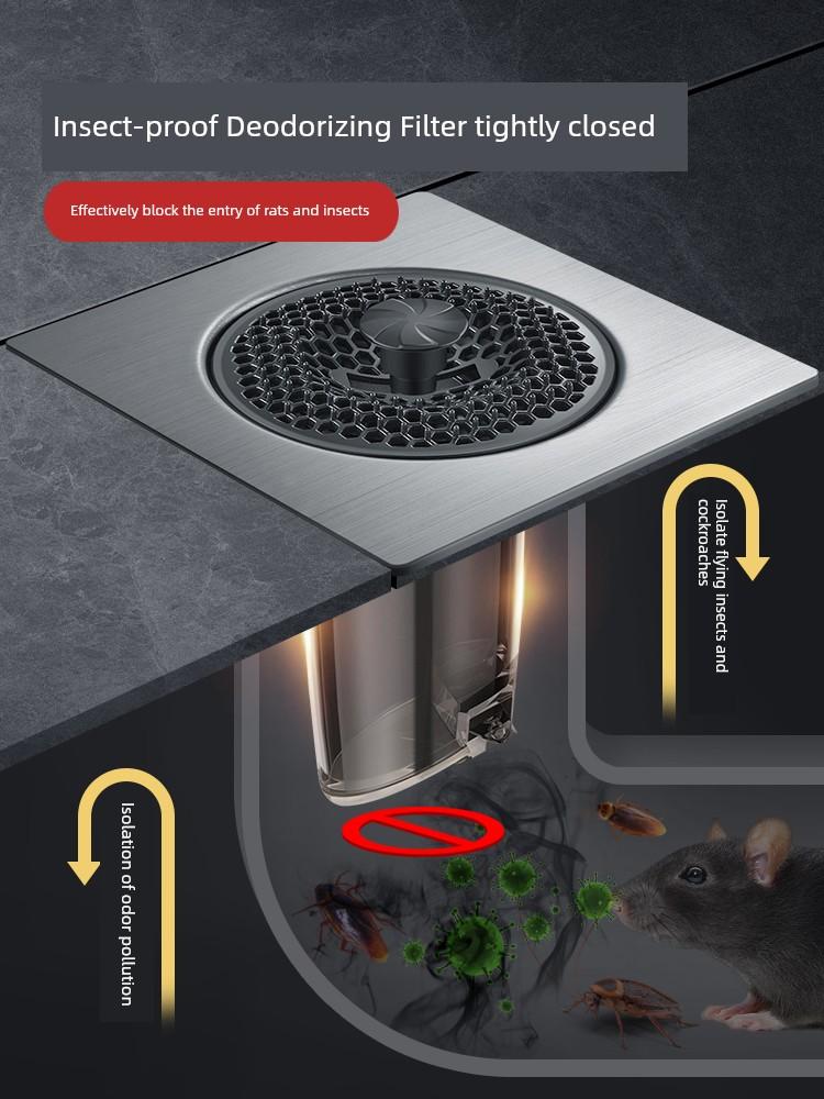 Floor Drain Retreater Sewer Anti-Odor Handy Gadget Sealing Cover Closure Deodorizing Filter Toilet Bathroom Toilet Neutral